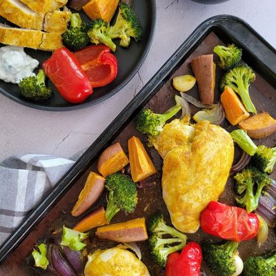 Sheet Pan Curried Chicken