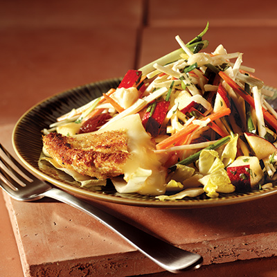 Apple-Celeriac  Salad with Fried Brie