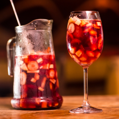 Non-Alcoholic Sparkling Peach Sangria