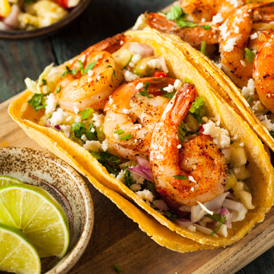 Tacos aux crevettes à la lime et chipotle Humble & Frank