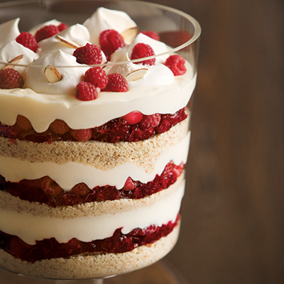 Cranberry-Raspberry and Lemon Cream Trifle