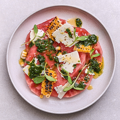 Watermelon and Charred Corn Summer Salad